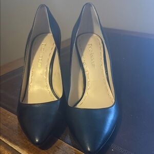 Enzo Angiolini Black Leather Pumps Size 7 1/2